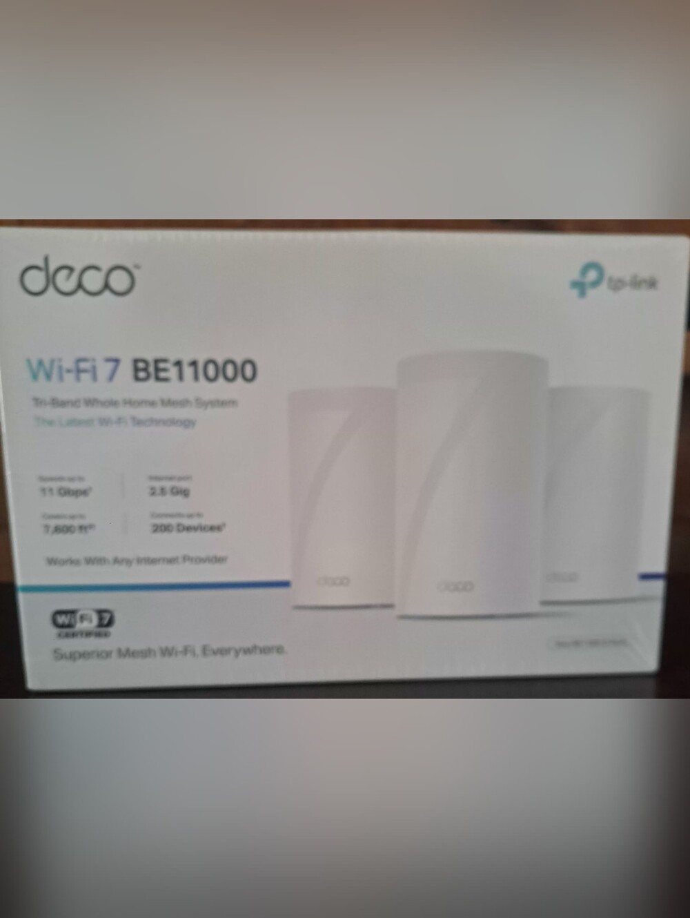 TP-Link Deco Wi-Fi 7 BE11000 White Mesh Wi-Fi System